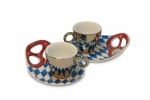 Bayerische Espressotassen mit Breznmotiv - 2er Set