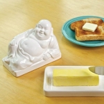Butterdose als asiastischer Buddha