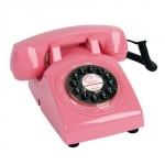 Das Designer Telefon im 70er Jahre Look in Rosa