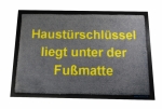 Die Fussmatte Haustürschlüssel