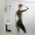 Duschvorhang Silhouette einer nackten Dame