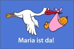 Fussmatte Storch mit Ihrem Baby Namen