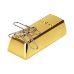 Goldbarren Briefklammerspender - magnetisch