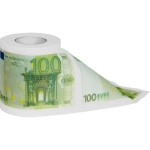 Klopapier mit 100 Euro Banknoten