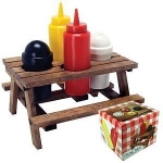 Picknick Set mit Echtholz Tisch