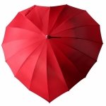 Regenschirm in Herzform mit Gravur - rot oder weiß